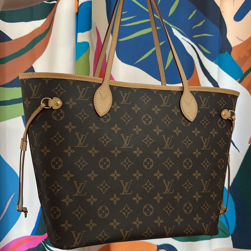 Louis Vuitton Neverfull MM monogram WITH POUCH and organizer insert AUTHENTIC - Picture 9 of 13